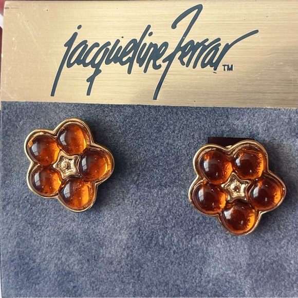 Jacqueline Ferrar Amber Floral Earrings - Picture 3 of 5